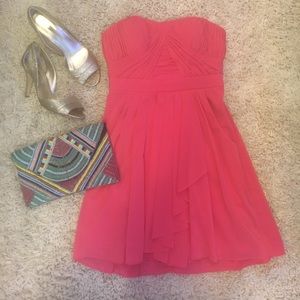 Aidan mattox coral cocktail dress
